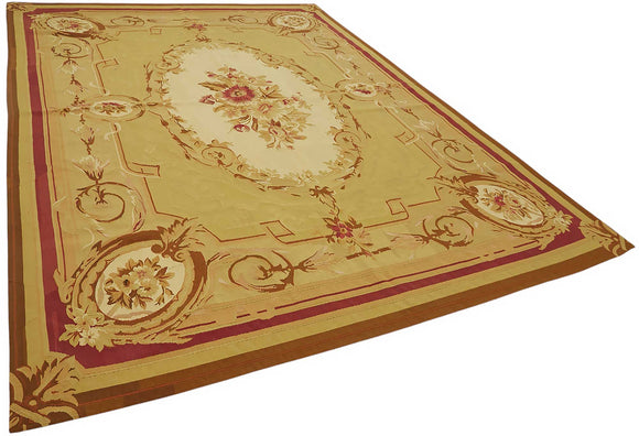 8x12 Floral Aubusson Kilim - 47421