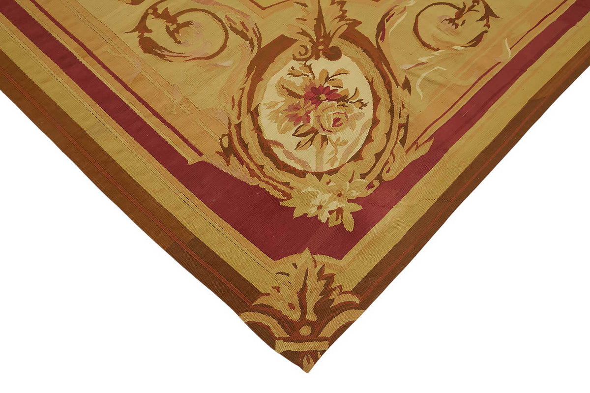 8x12 Floral Aubusson Kilim - 47421