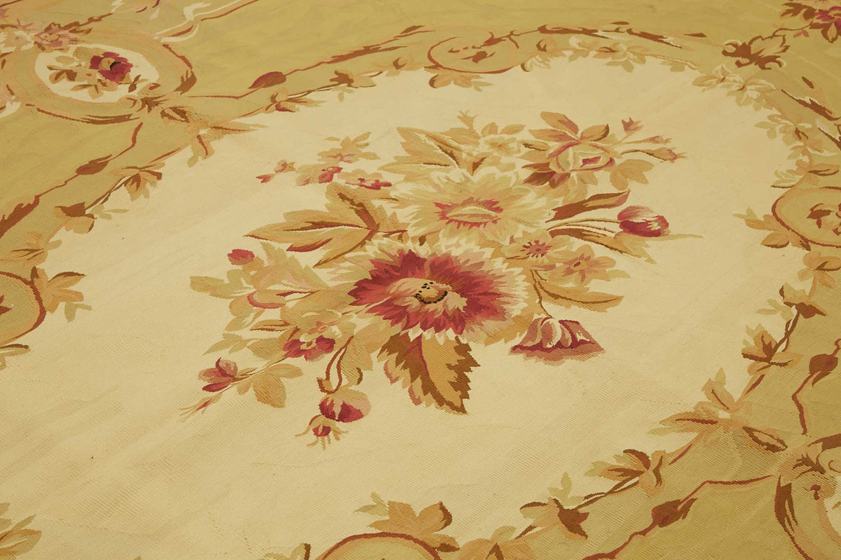 8x12 Floral Aubusson Kilim - 47421