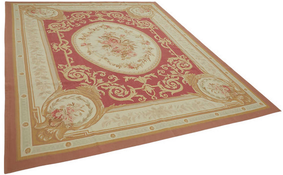 8x10 Floral Aubusson Kilim - 47422
