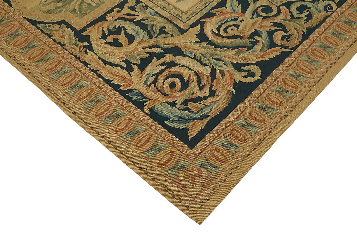 8x10 Floral Aubusson Kilim - 47423