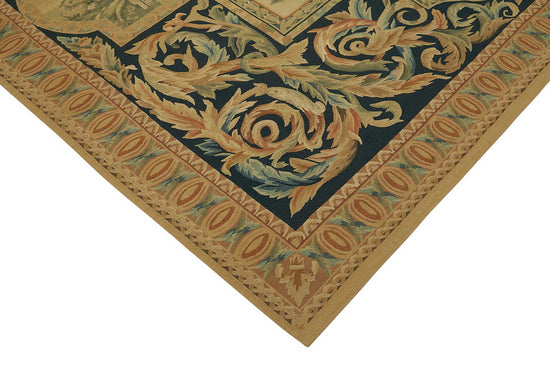 8x10 Floral Aubusson Kilim - 47423