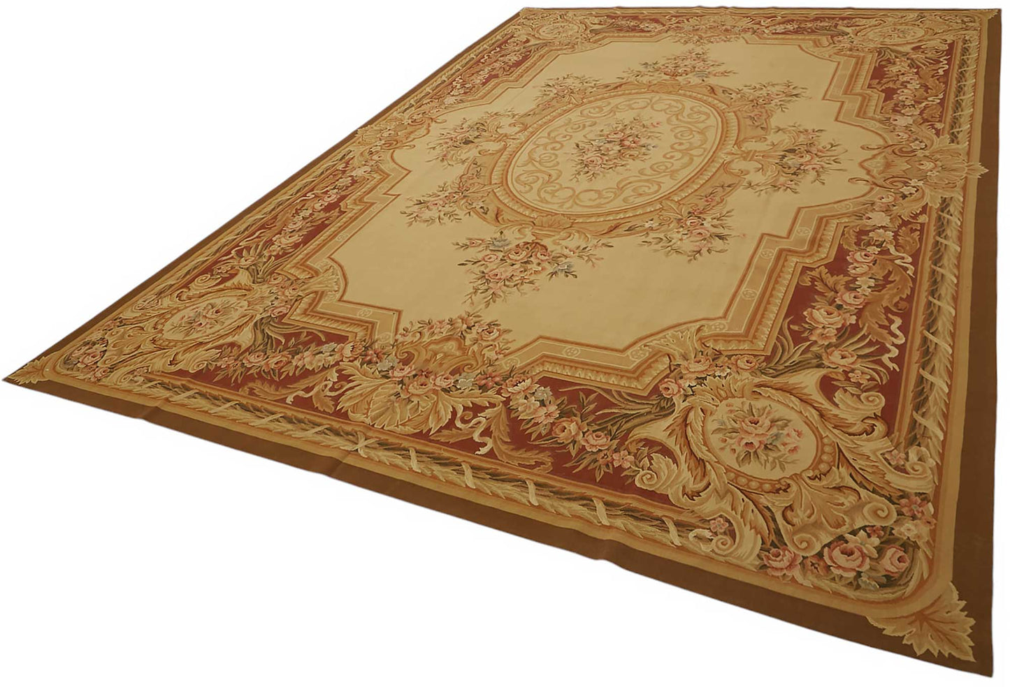 10x14 Floral Aubusson Kilim - 47425