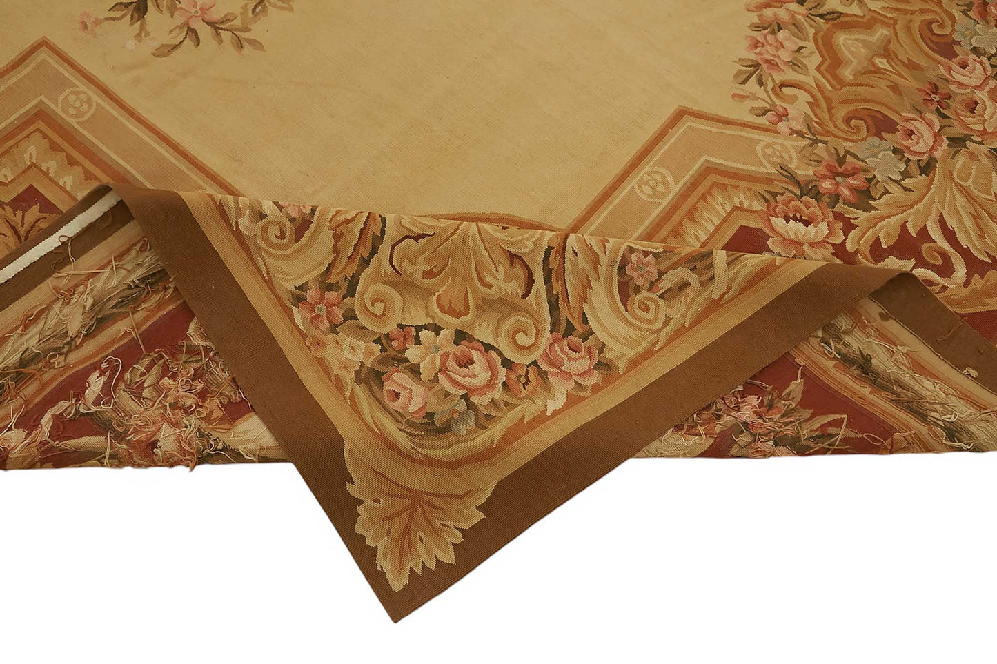 10x14 Floral Aubusson Kilim - 47425