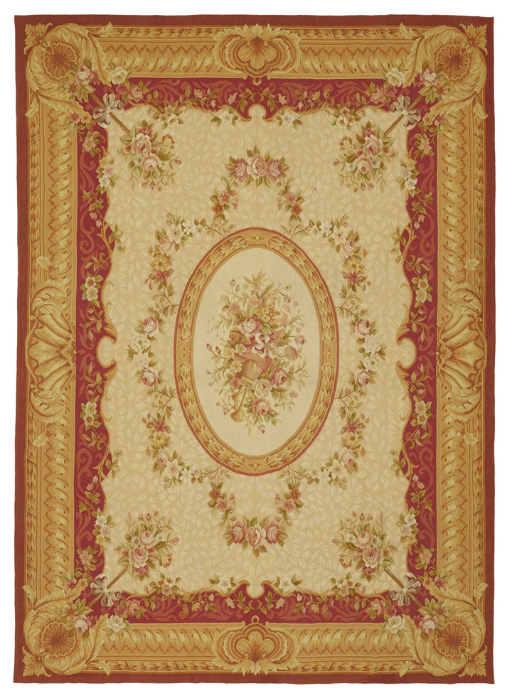 9x12 Floral Aubusson Kilim - 47426