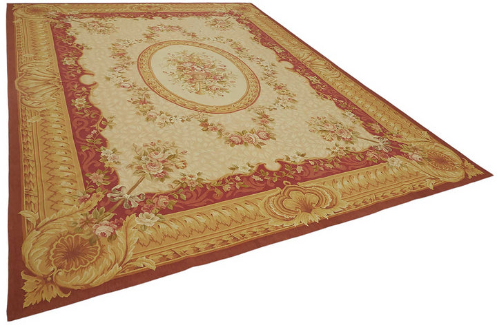 9x12 Floral Aubusson Kilim - 47426