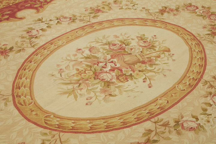 9x12 Floral Aubusson Kilim - 47426