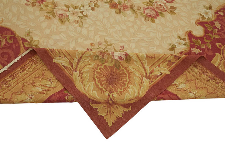 9x12 Floral Aubusson Kilim - 47426