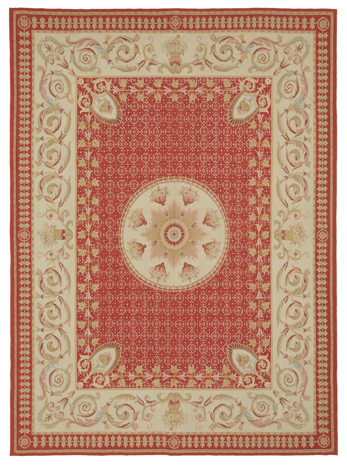 9x12 Floral Aubusson Kilim - 47427