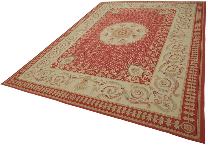 9x12 Floral Aubusson Kilim - 47427