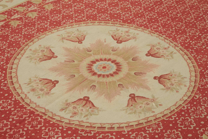 9x12 Floral Aubusson Kilim - 47427