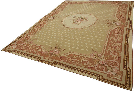 9x11 Floral Aubusson Kilim - 47428