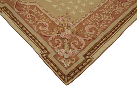 9x11 Floral Aubusson Kilim - 47428