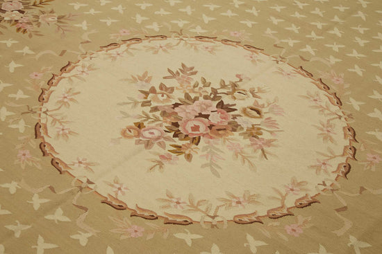 9x11 Floral Aubusson Kilim - 47428