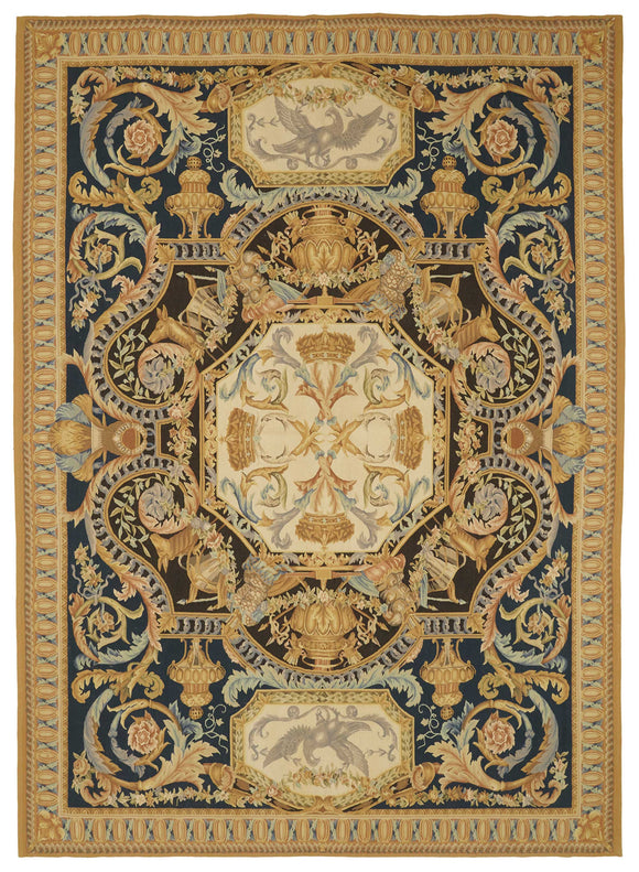 9x12 Floral Aubusson Kilim - 47429