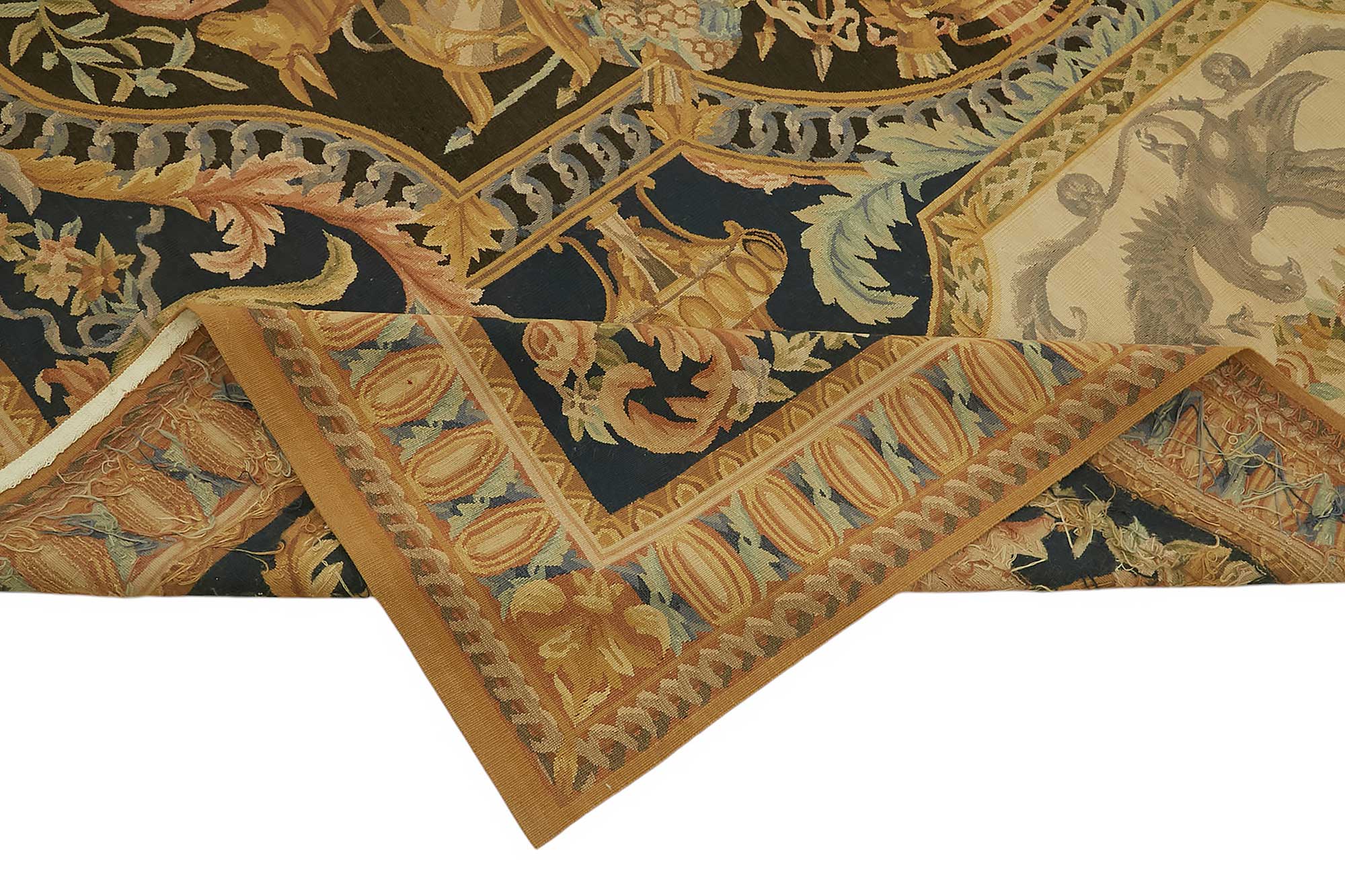 9x12 Floral Aubusson Kilim - 47429