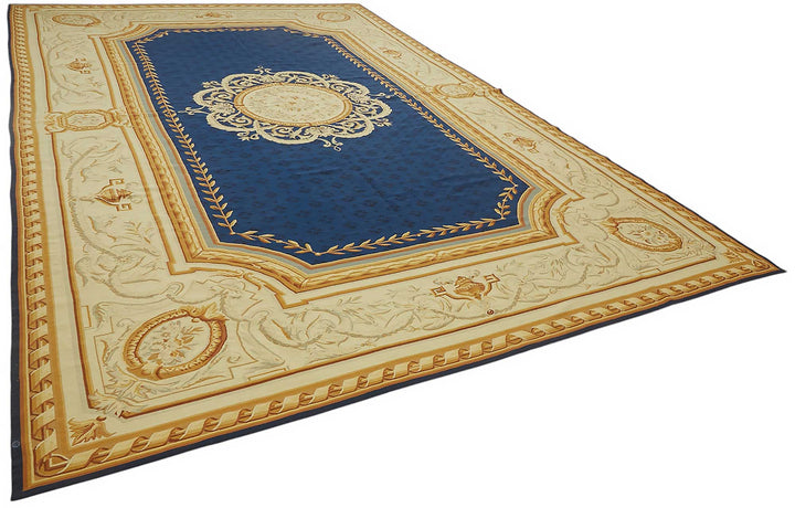 10x15 Floral Aubusson Kilim - 47431