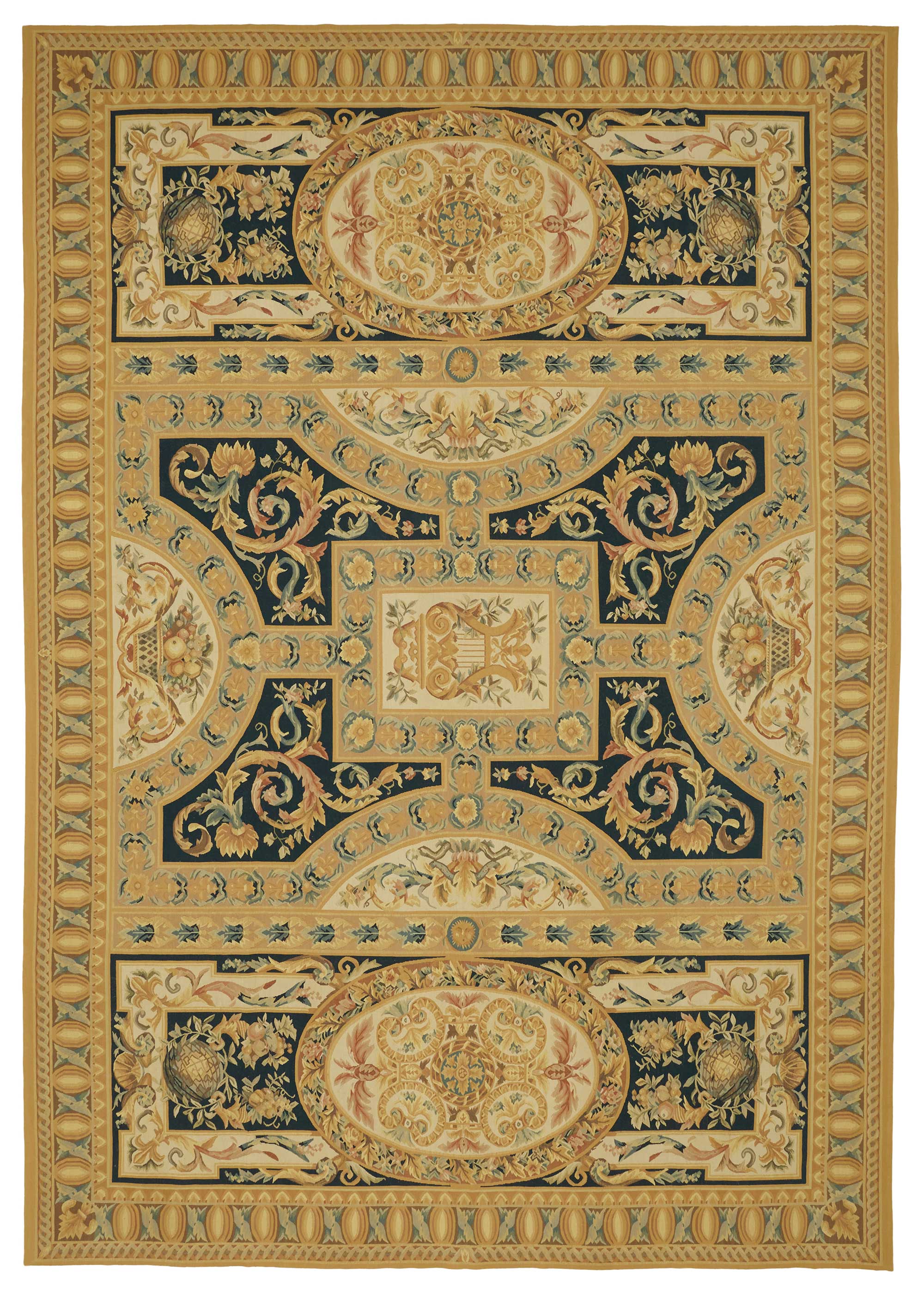 10x14 Floral Aubusson Kilim - 47433