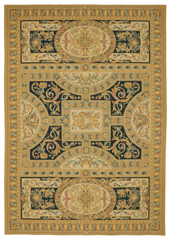 10x14 Floral Aubusson Kilim - 47433