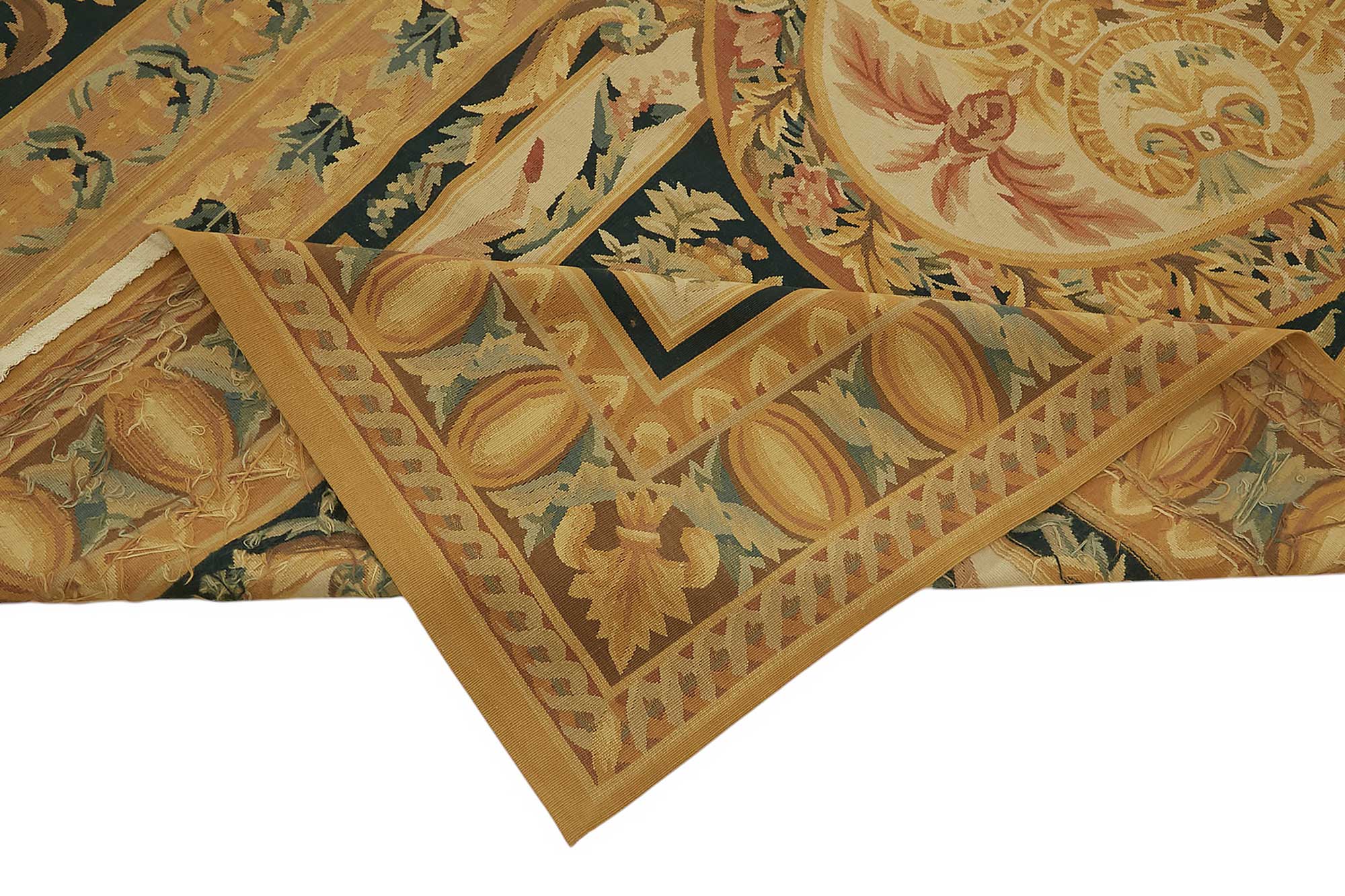 10x14 Floral Aubusson Kilim - 47433