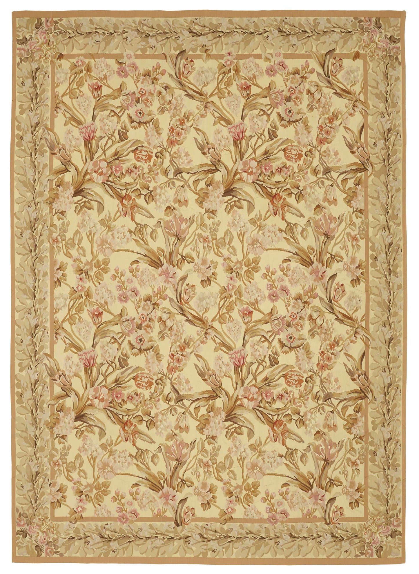 9x12 Floral Aubusson Kilim - 47434