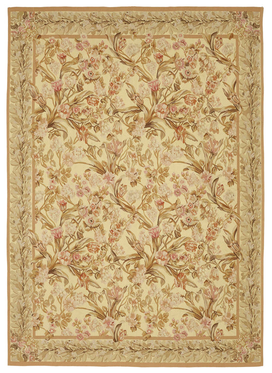 9x12 Floral Aubusson Kilim - 47434