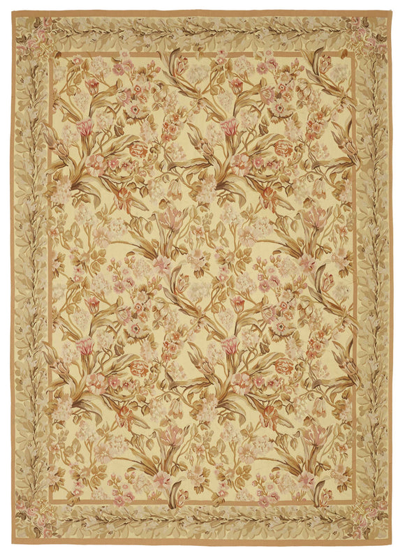 9x12 Floral Aubusson Kilim - 47434