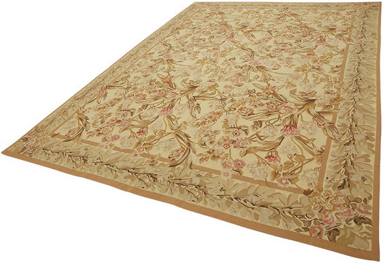 9x12 Floral Aubusson Kilim - 47434