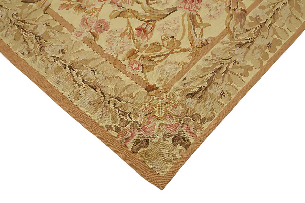 9x12 Floral Aubusson Kilim - 47434