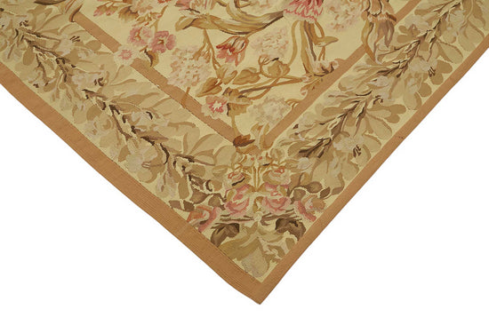 9x12 Floral Aubusson Kilim - 47434