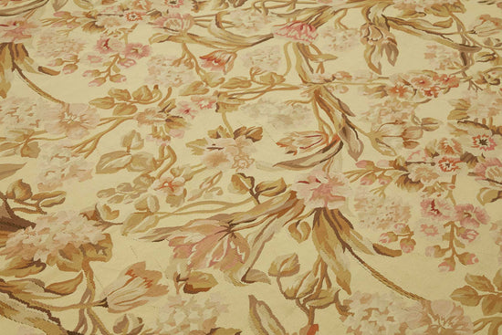 9x12 Floral Aubusson Kilim - 47434