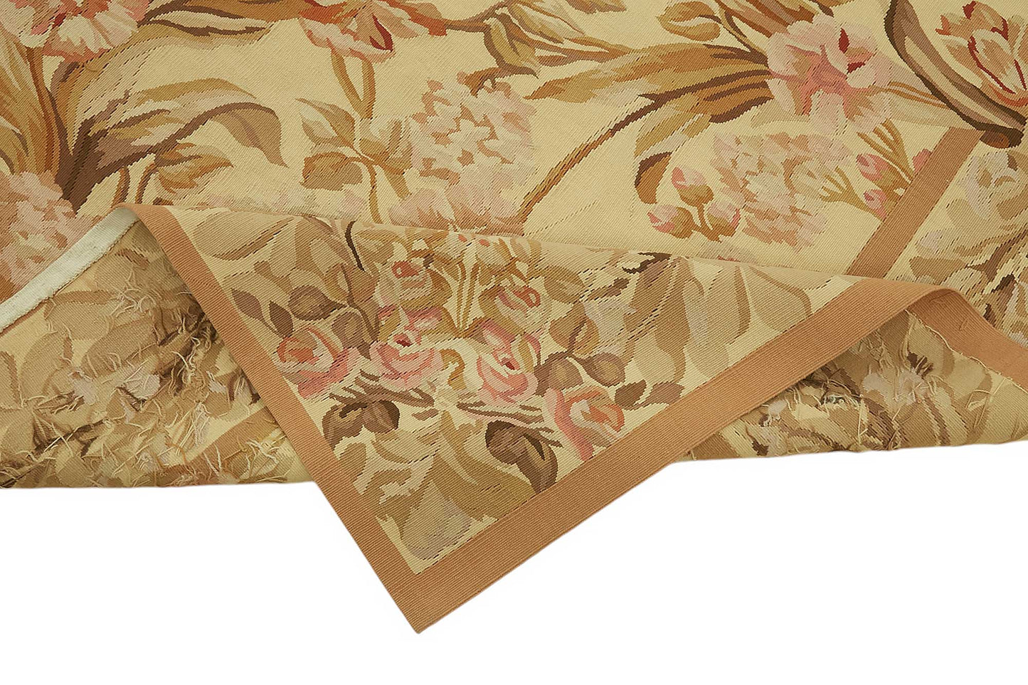 9x12 Floral Aubusson Kilim - 47434