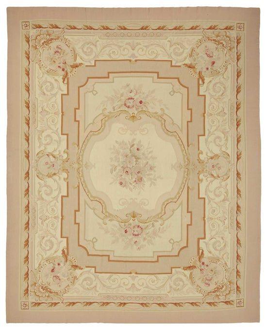 10x13 Floral Aubusson Kilim - 47435