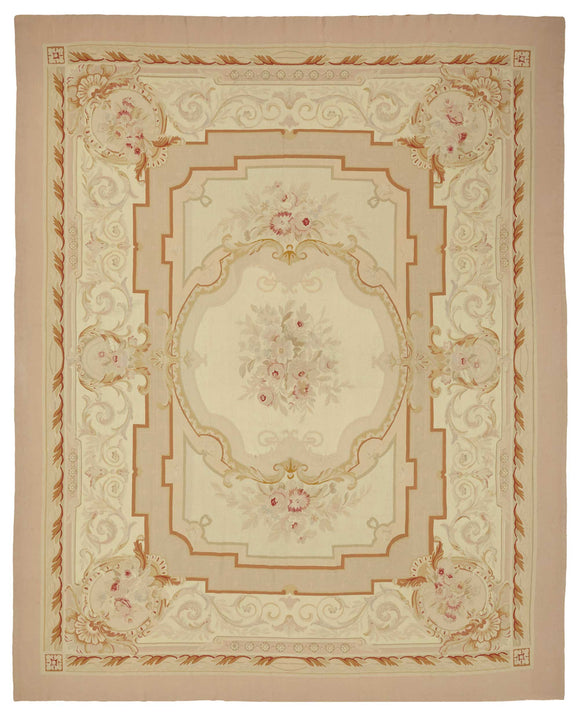 10x13 Floral Aubusson Kilim - 47435