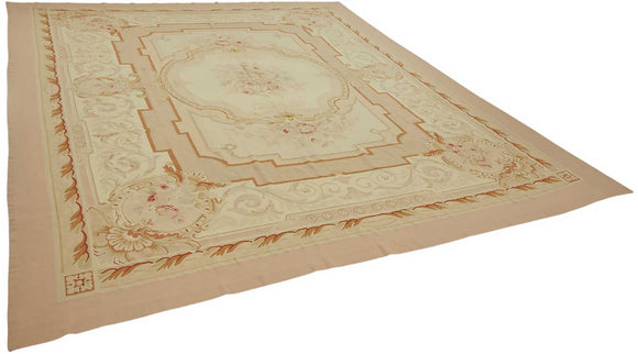 10x13 Floral Aubusson Kilim - 47435