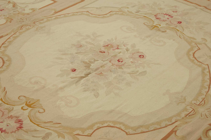 10x13 Floral Aubusson Kilim - 47435