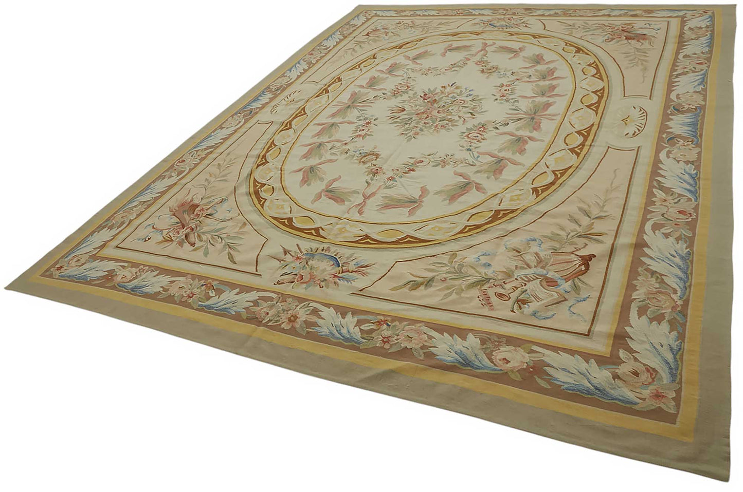 9x12 Floral Aubusson Kilim - 47436