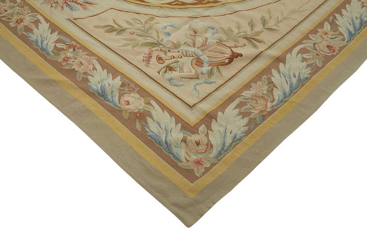 9x12 Floral Aubusson Kilim - 47436