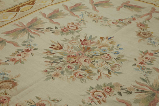 9x12 Floral Aubusson Kilim - 47436