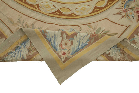 9x12 Floral Aubusson Kilim - 47436