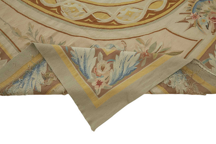 9x12 Floral Aubusson Kilim - 47436