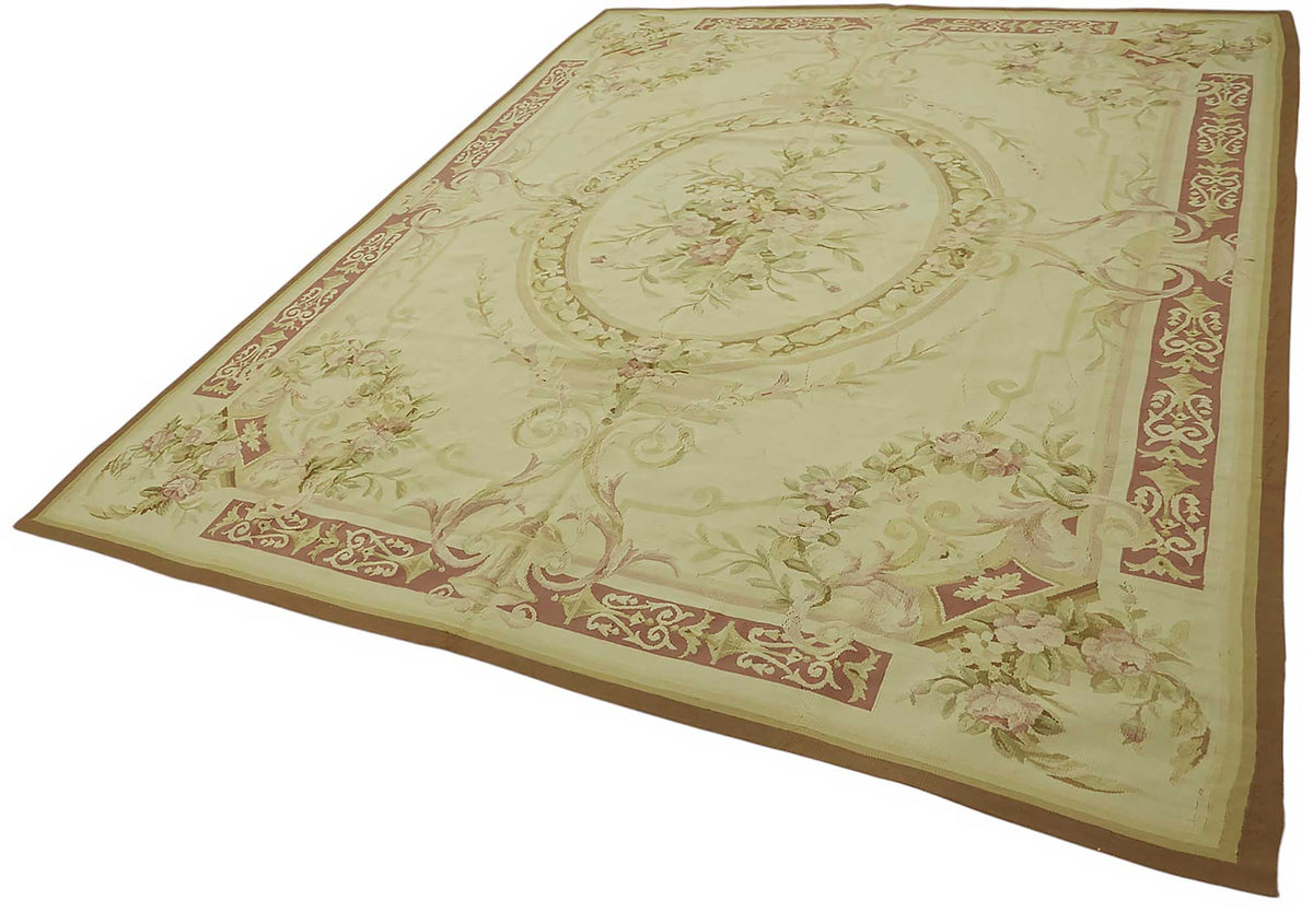 8x9 Floral Aubusson Kilim - 47440