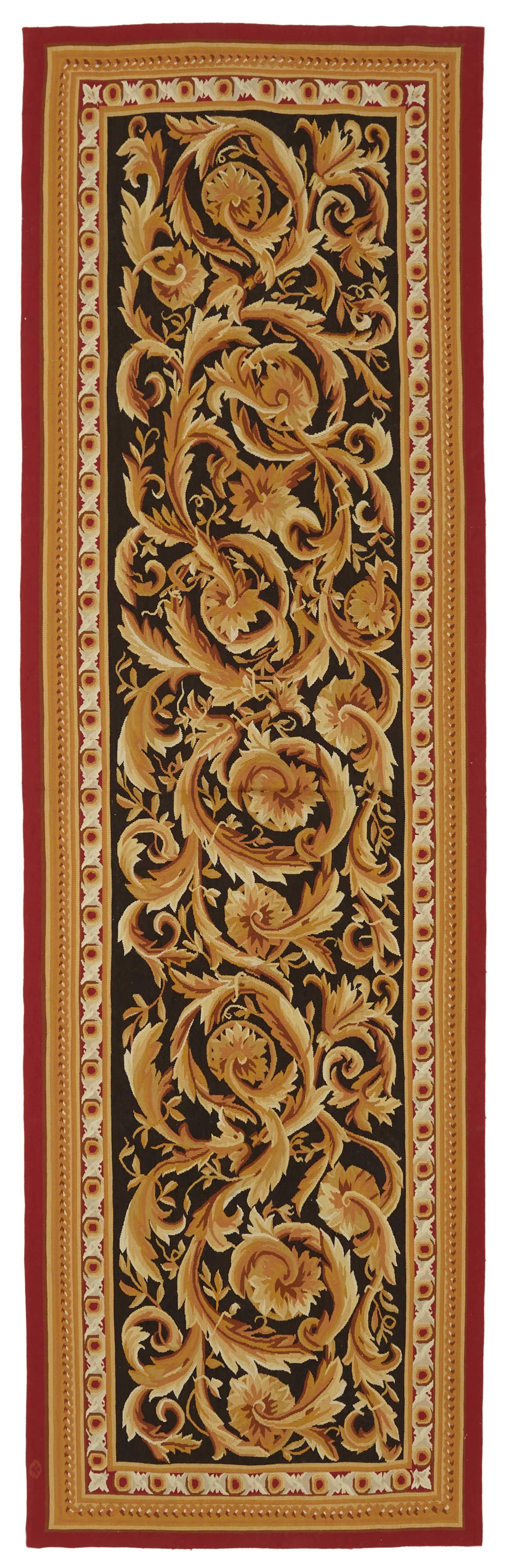3x10 Floral Aubusson Kilim - 47441