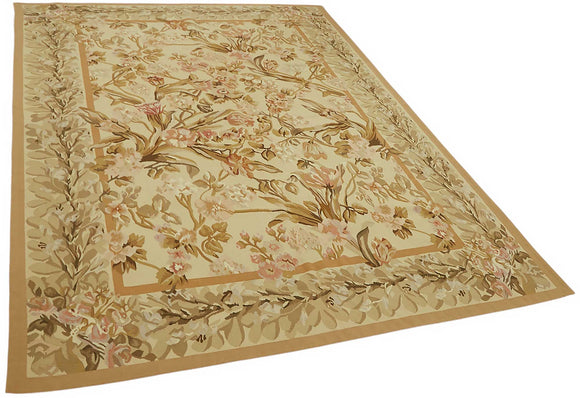 6x9 Floral Aubusson Kilim - 47442