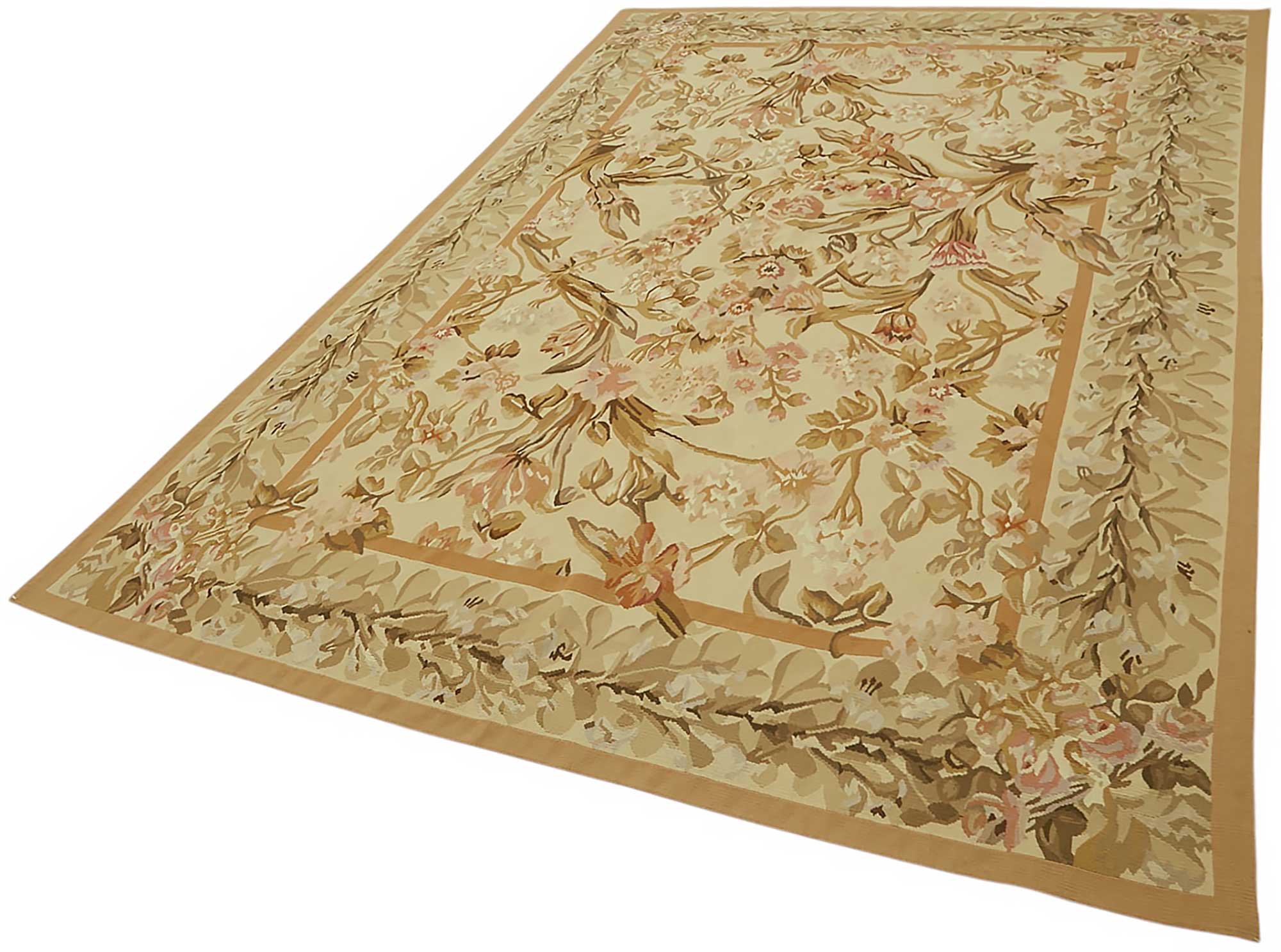 6x9 Floral Aubusson Kilim - 47442