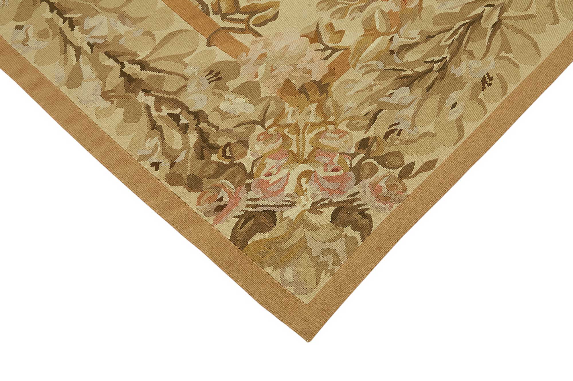 6x9 Floral Aubusson Kilim - 47442