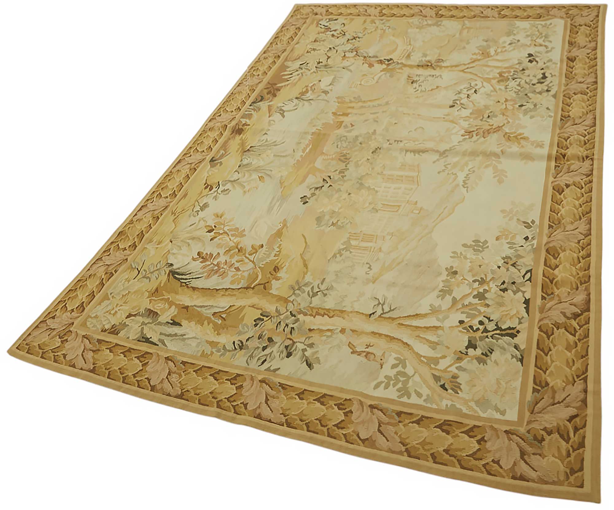 5x8 Floral Aubusson Kilim - 47443