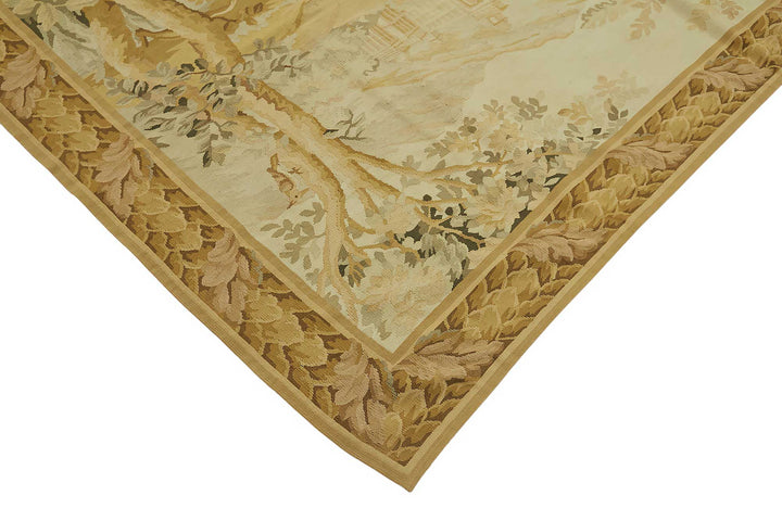 5x8 Floral Aubusson Kilim - 47443