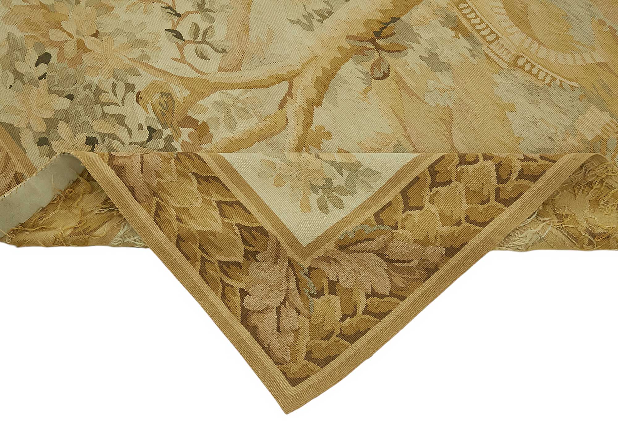 5x8 Floral Aubusson Kilim - 47443