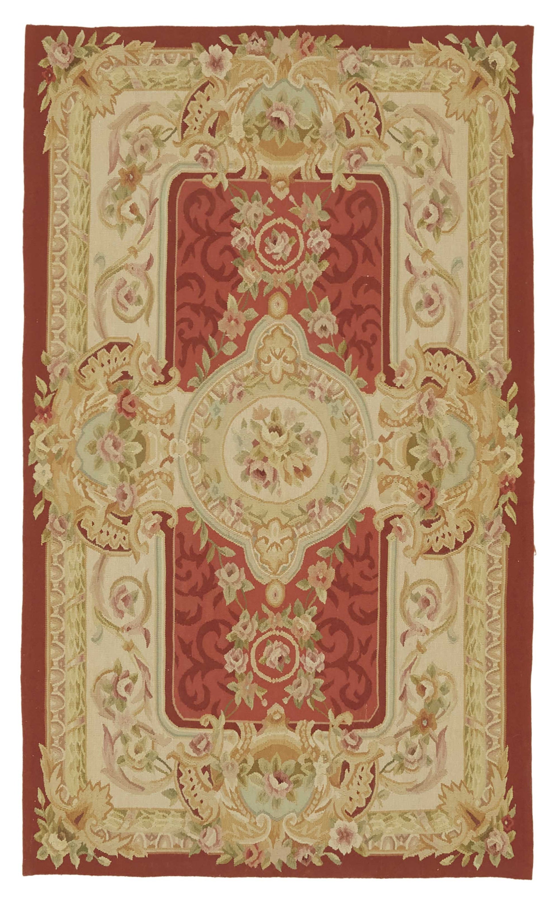 3x5 Floral Aubusson Kilim - 47445